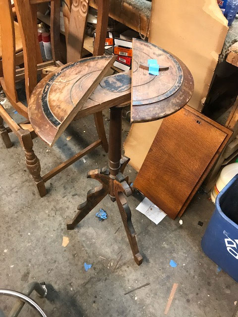 Restored Victorian Candlestick Table - Click Image to Close